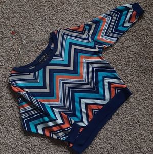 Zigzag top with lace back excellent condition